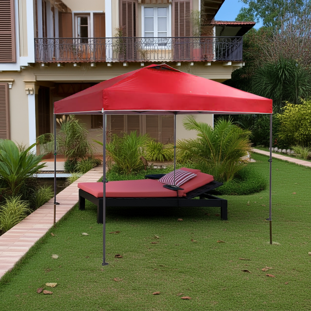 10 ft. x 10 ft. Red Instant Canopy Pop Up Tent