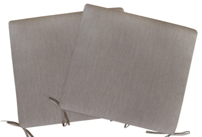 Peak Season Outdoor Seat Pad, 2-pack Gray