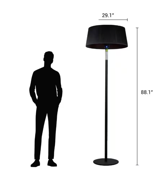 88.1 in. 1500-Watt Sol Indoor/Outdoor Electric Heater Plug-In Lamp