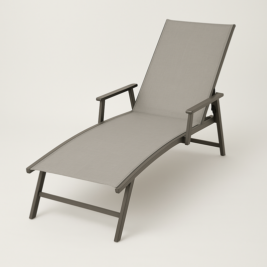 Gray Outdoor Chaise Lounge (Clearance)