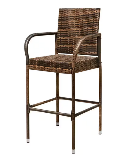 Chillrest Rattan Wicker Outdoor Bar Stool 2 Pack (Clearance)
