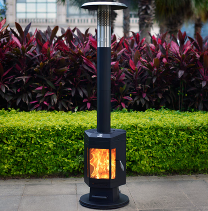 FlamePro 81”H Steel Patio Pellet Heater (Clearance)