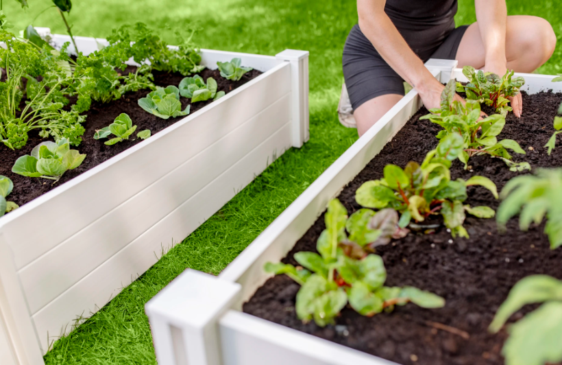 Vita White Vinyl Raised Garden Bed, 2-pack
