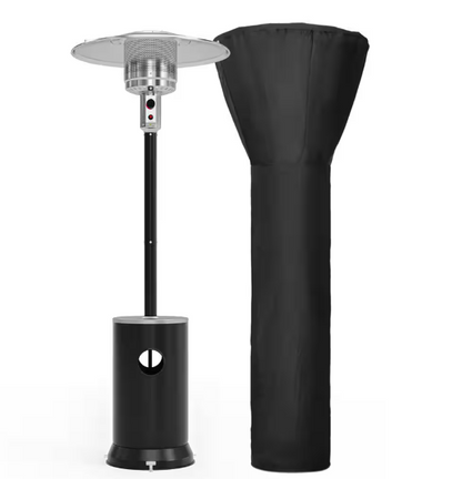 48000 BTU Black Propane Patio Heater with Cover