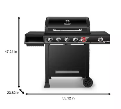 5-Burner Natural Gas Grill in Matte Black with TriVantage Multi-Functional Cooking System